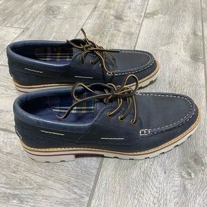Genuine navy blue leather loafers - Sperry size 8.5